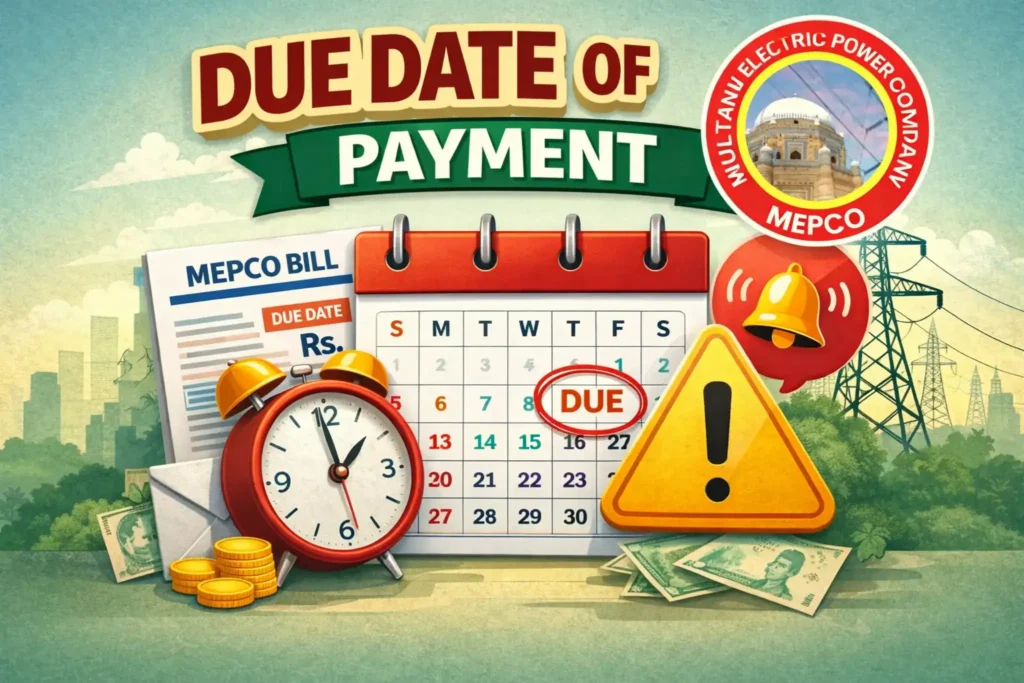 Due Dates and Late Fee Charges 1 Due Date of Mepco Bill