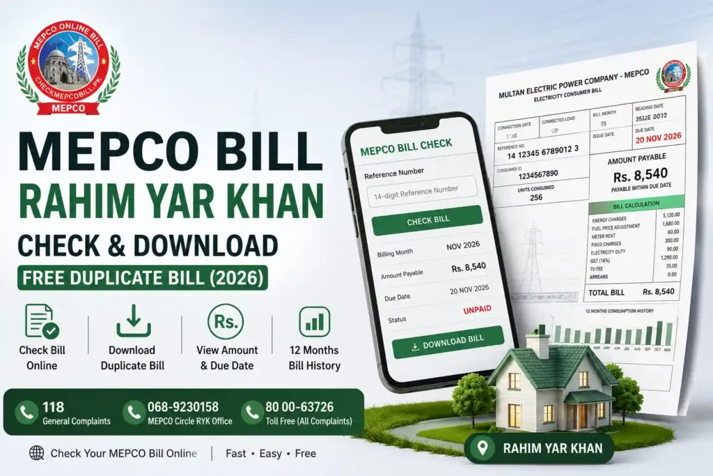 MEPCO Bill Rahim Yar Khan 2 MEPCO Bill Rahim Yar Khan