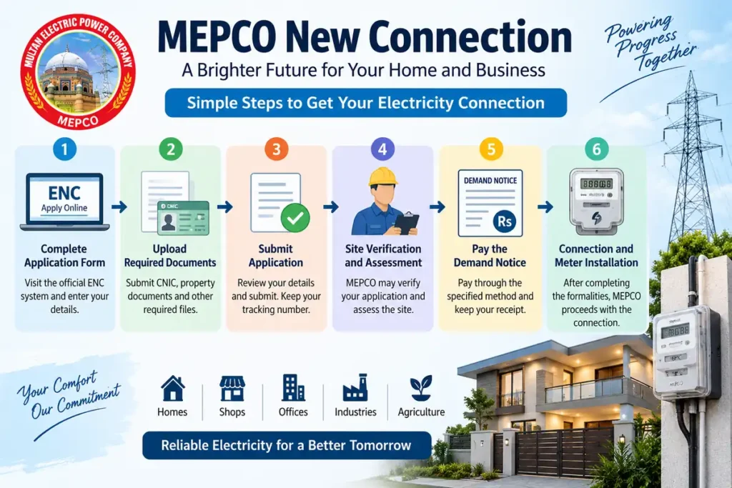 NEW CONECTION 1 MEPCO new connection process from online application to meter installation